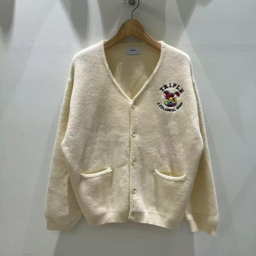 韓國直送Baron Triple Embroidery Cardigan - HLY & CHOCCICO