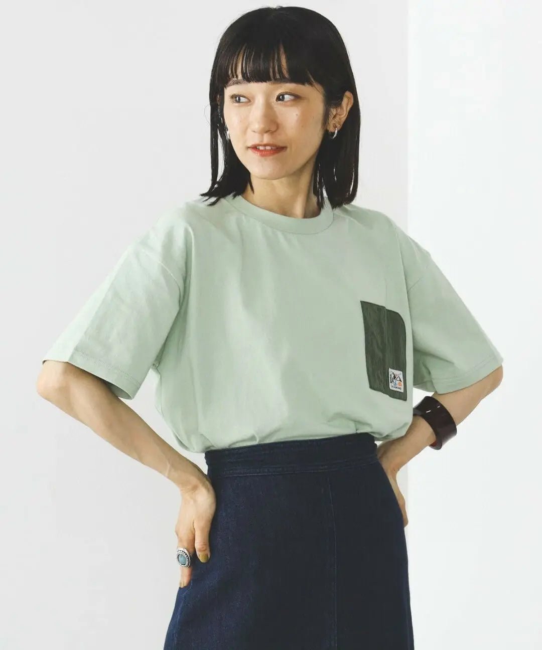 日本直送BEAMS HEART OUTDOOR POCKET TEE HLY & CHOCCICO