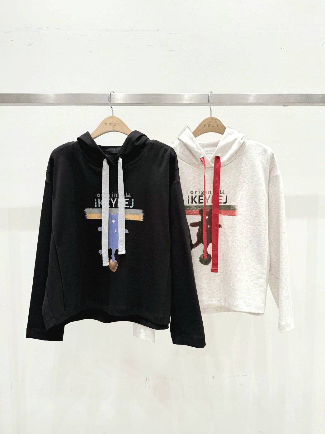 韓國直送 Bear Pattern Hoodie - HLY & CHOCCICO