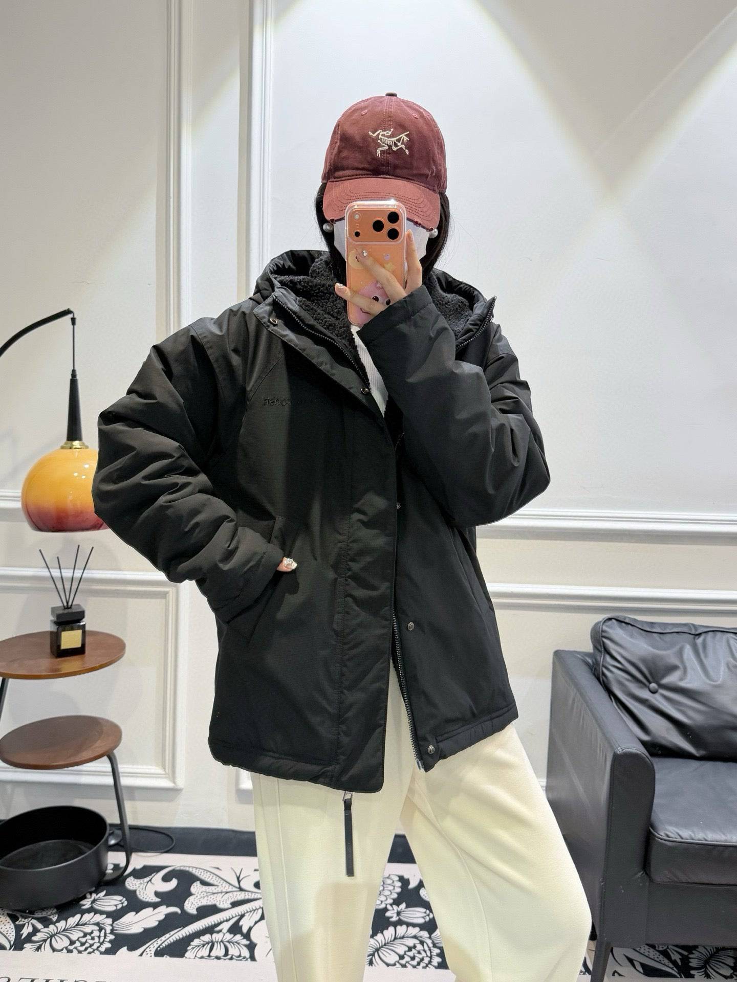 CANADA GOOSE Alberni Reversible Fleece Bomber - HLY & CHOCCICO