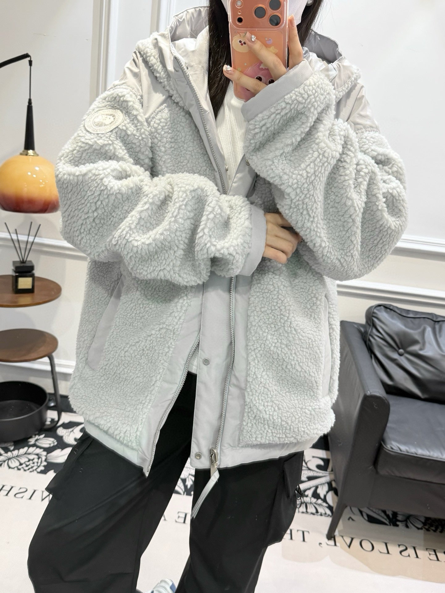 CANADA GOOSE Alberni Reversible Fleece Bomber - HLY & CHOCCICO