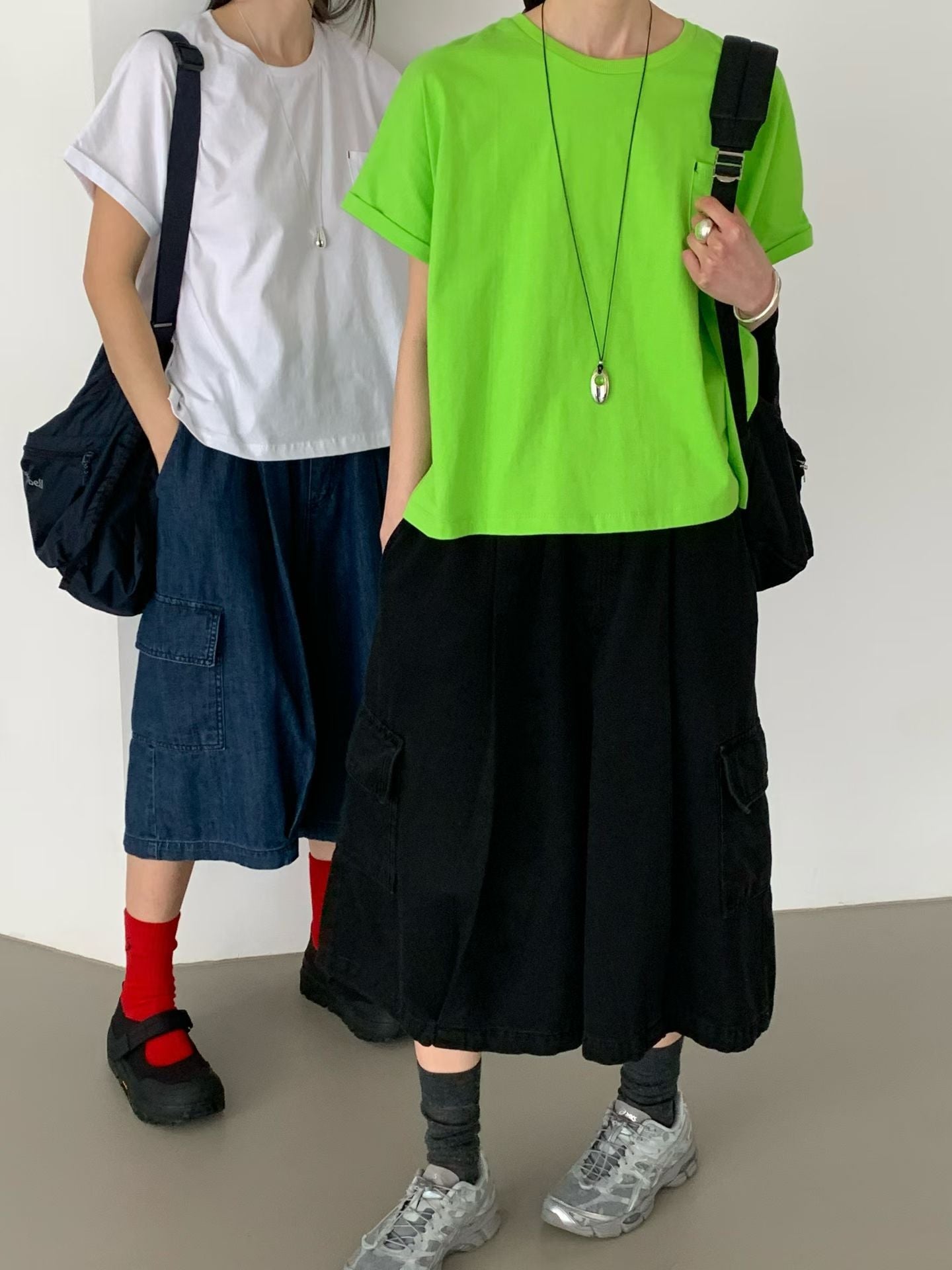 韓國直送Cargo Style Relaxed Pants - HLY & CHOCCICO