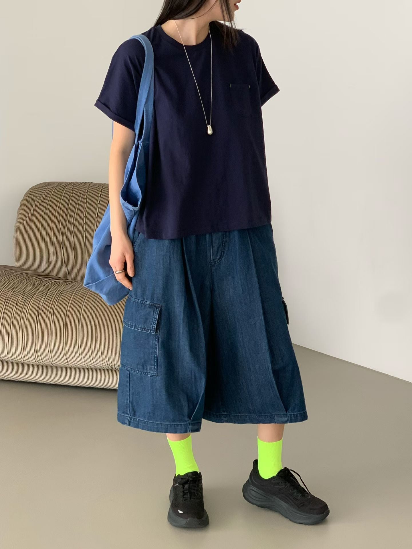 韓國直送Cargo Style Relaxed Pants - HLY & CHOCCICO
