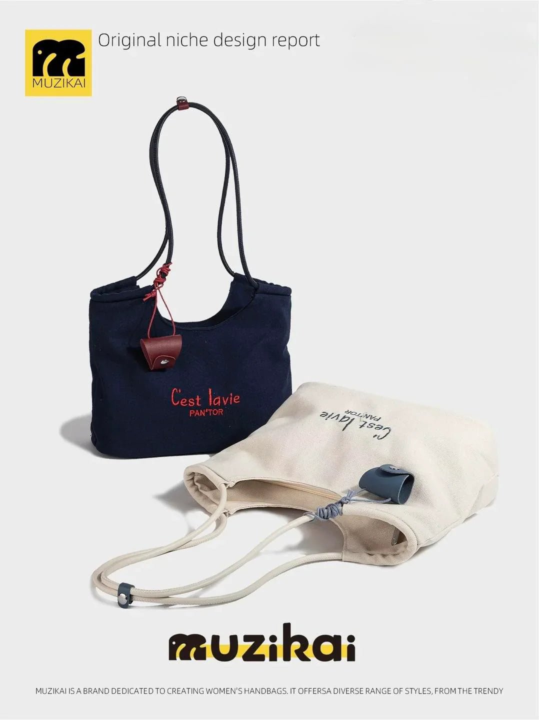 C’est Lavie Tote bag 3色入 - HLY & CHOCCICO