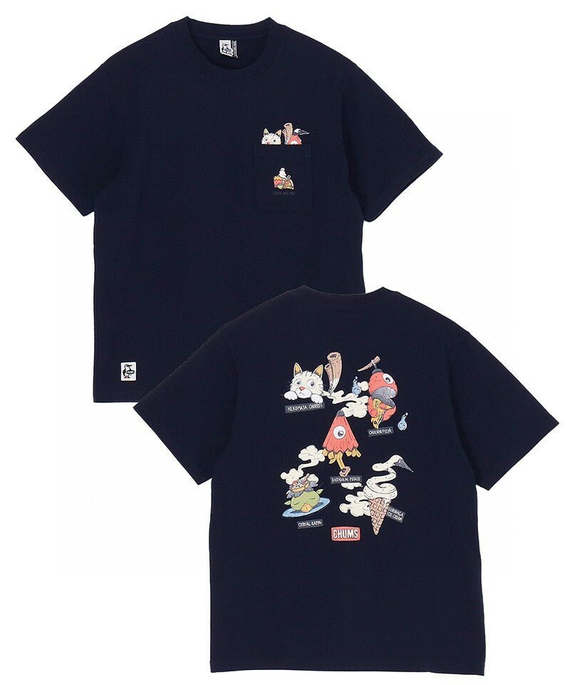 Chums Anti-Bug Food Yokai Pocket Tee - HLY & CHOCCICO