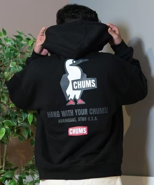 CHUMS Back Print Brushed Lining Hoodie - HLY & CHOCCICO