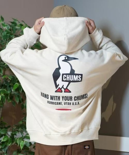CHUMS Back Print Brushed Lining Hoodie - HLY & CHOCCICO