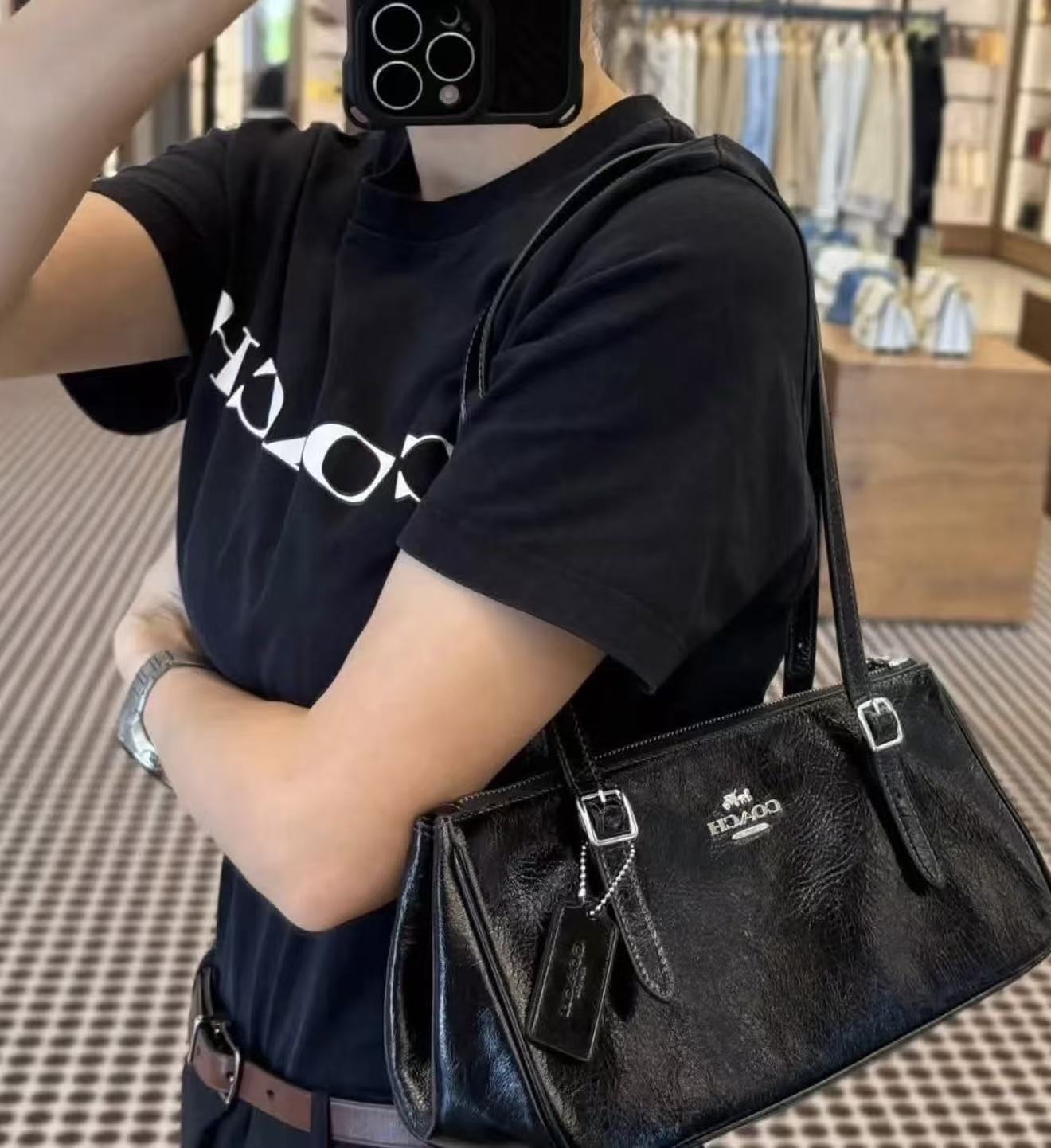 Coach Asher Shoulder Bag - HLY & CHOCCICO