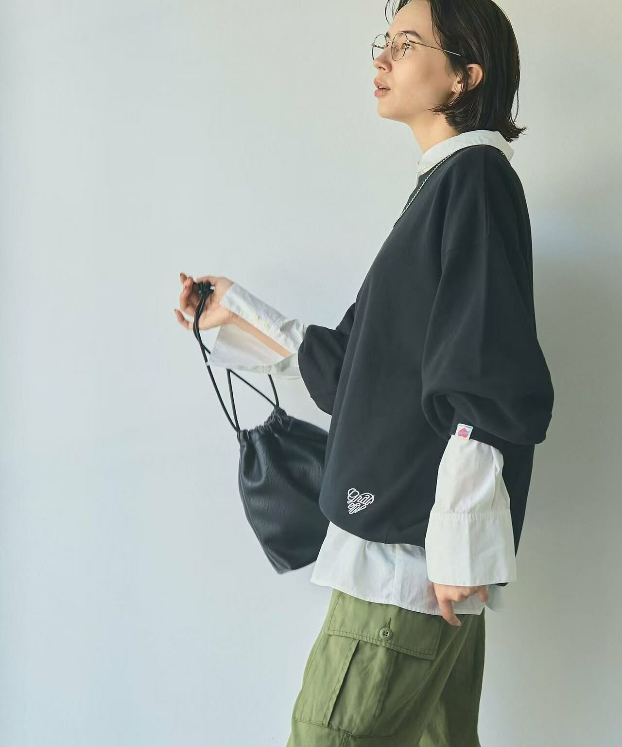 日本直送Coen heart motif embroidered sweatshirt - HLY & CHOCCICO