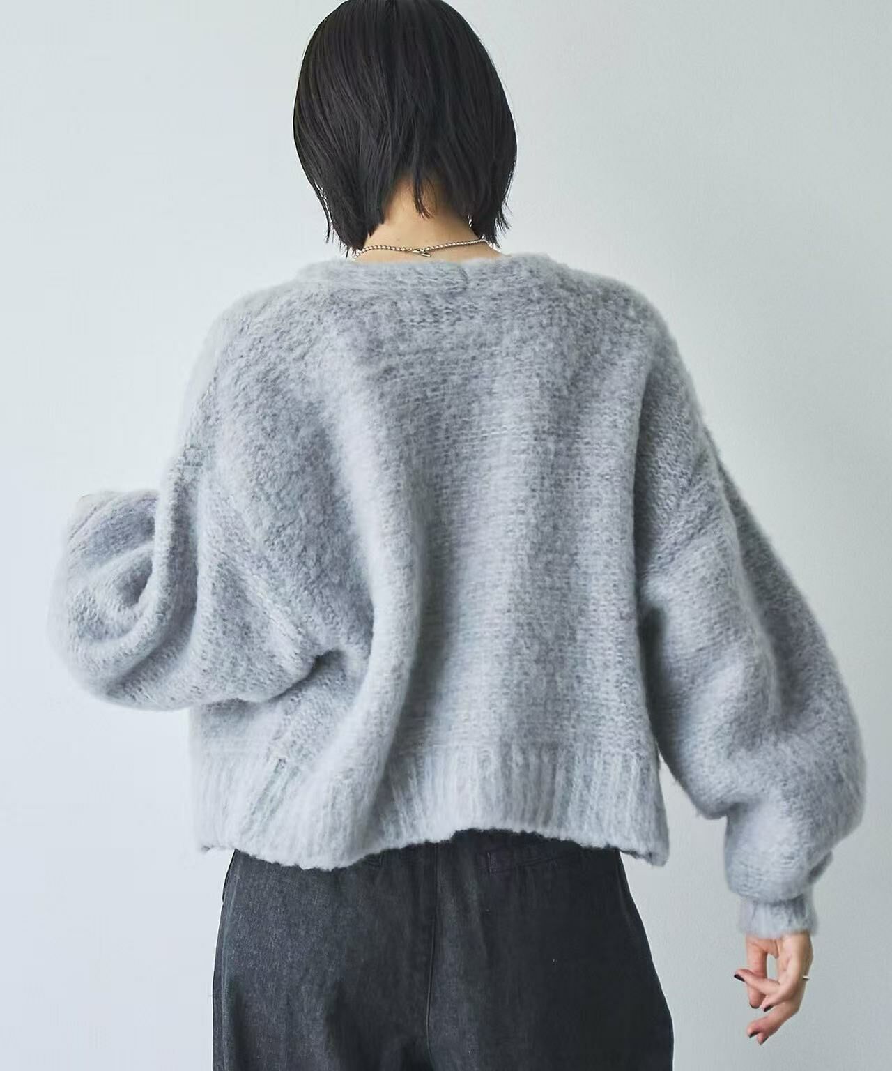 日本直送Coen Melange brushed short knit cardigan - HLY & CHOCCICO