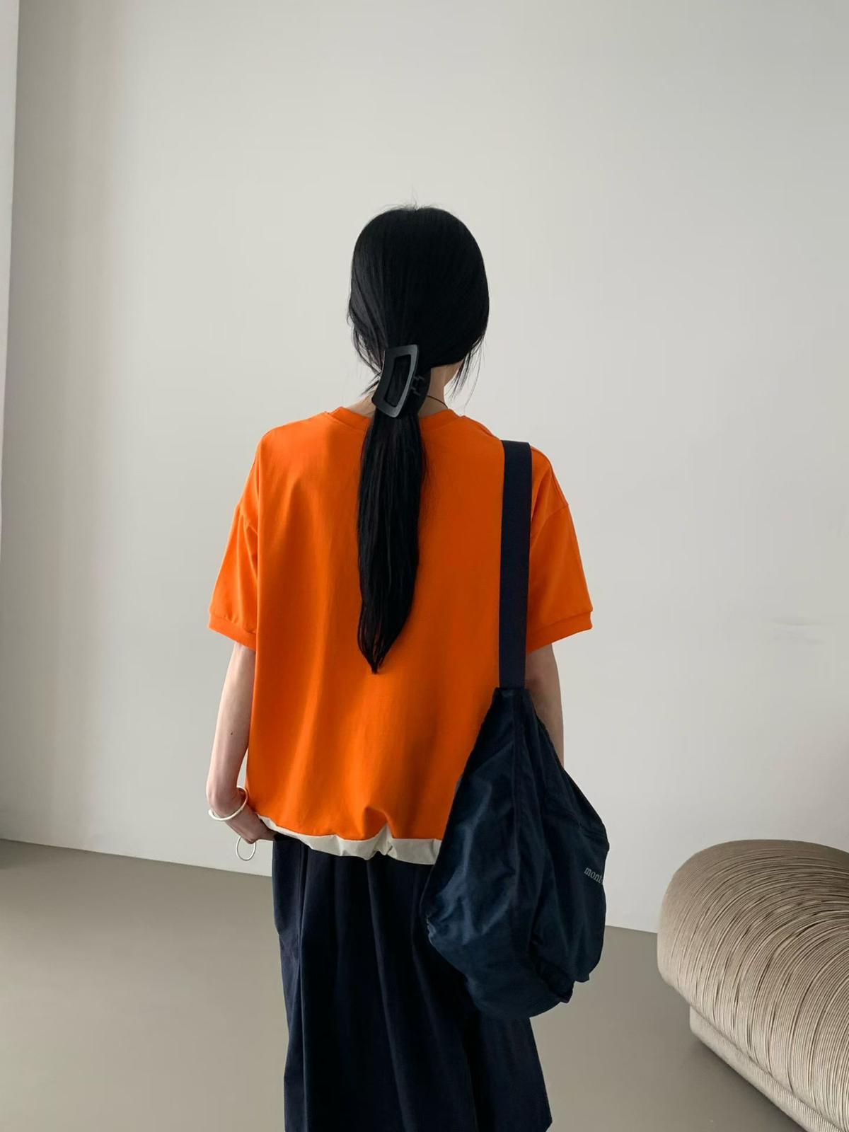韓國直送Color Block Pocket Tee - HLY & CHOCCICO