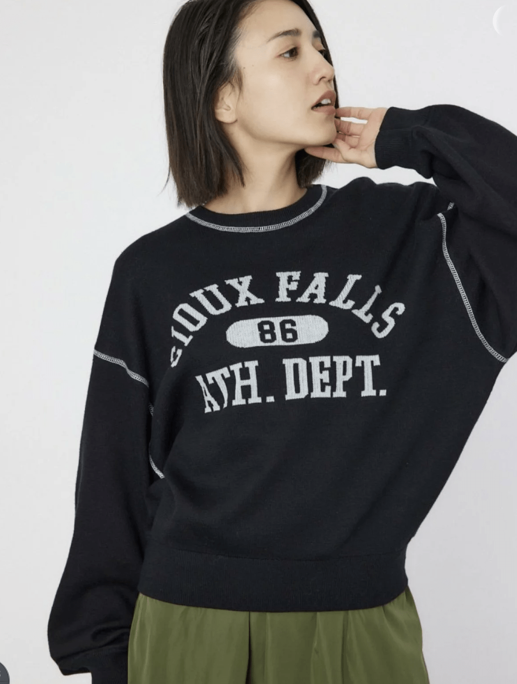 日本直送Color Scheme Stitch College Knit Tops - HLY & CHOCCICO