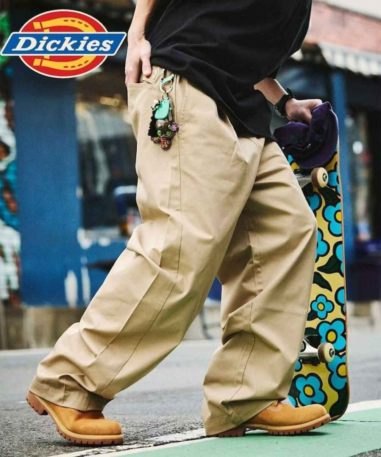 日本直送 Dickies × FREAK'S STORE Bespoke Wide Silhouette Barrel Leg Work Pants