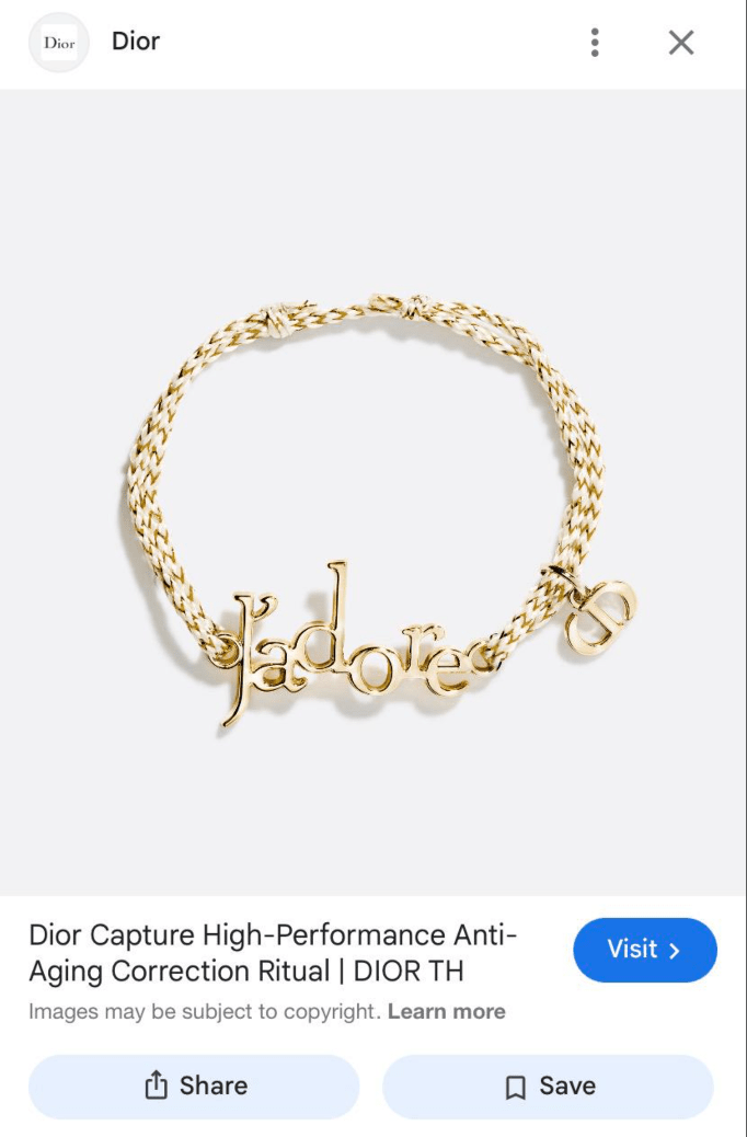 Dior J’adore真我編織手鍊+金屬Logo - HLY & CHOCCICO