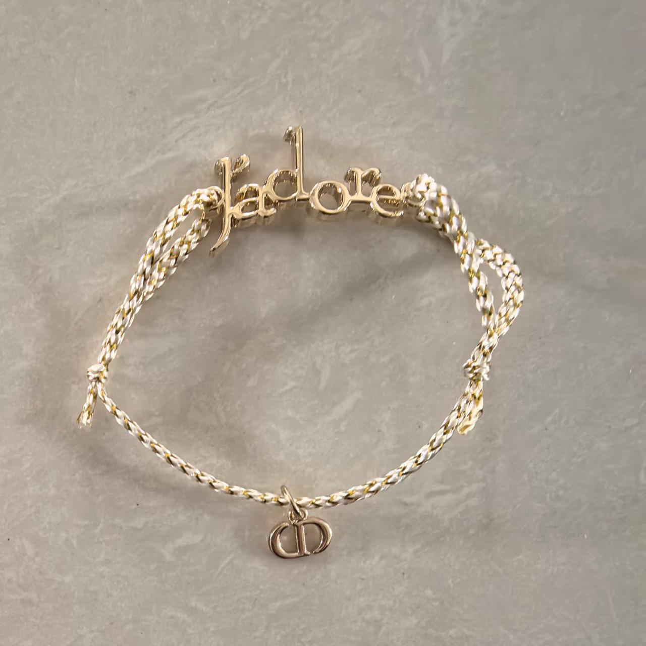 Dior J’adore真我編織手鍊+金屬Logo - HLY & CHOCCICO