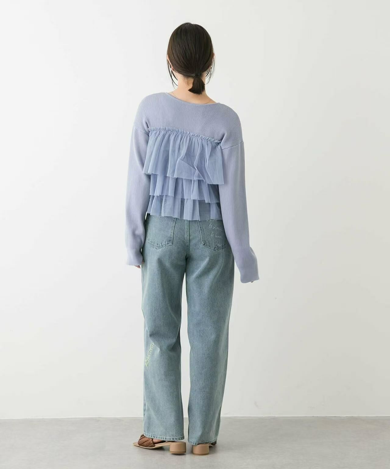 日本直送Double Zip Frill Knit Cardigan - HLY & CHOCCICO