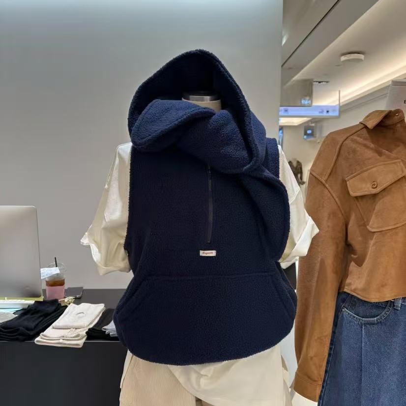 韓國直送Fleece Hooded Vest - HLY & CHOCCICO