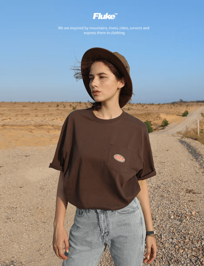 韓國直送Fluke Adventure Trucker Pocket Short Sleeve Tee - HLY & CHOCCICO