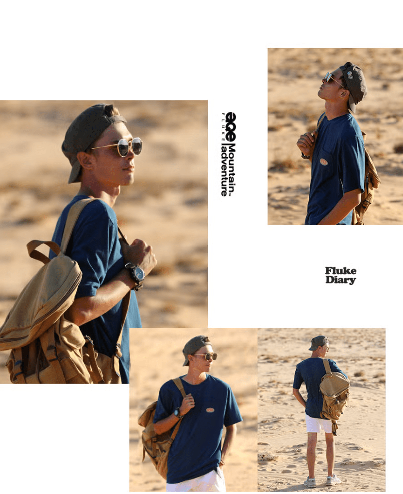 韓國直送Fluke Adventure Trucker Pocket Short Sleeve Tee - HLY & CHOCCICO