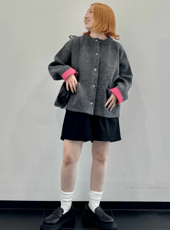 日本直送FREAK'S STORE Back Color Snap Knit Cardigan HLY & CHOCCICO