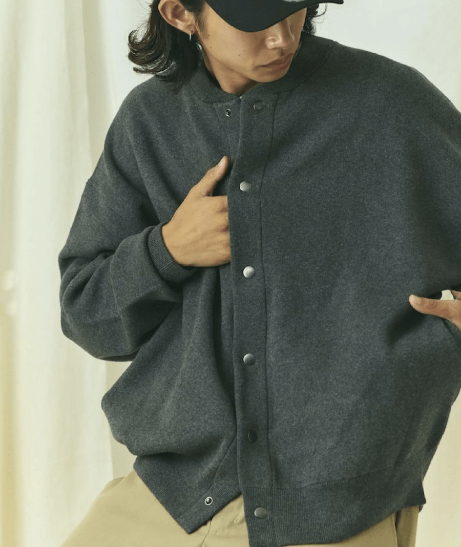 日本直送 限量版 FREAK'S STORE SweatLike Knit Crew Neck Snap Cardigan - HLY & CHOCCICO