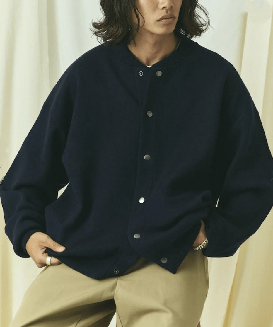 日本直送 限量版 FREAK'S STORE SweatLike Knit Crew Neck Snap Cardigan - HLY & CHOCCICO