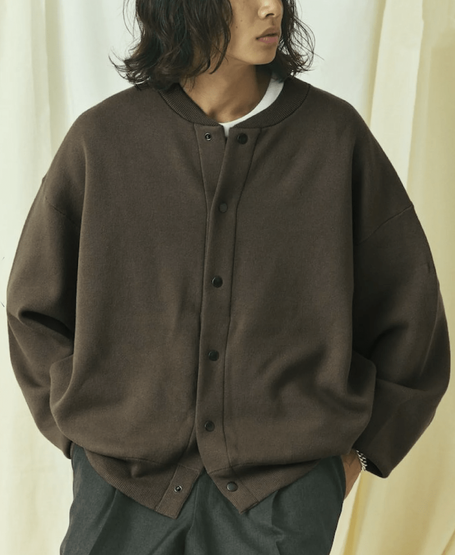 日本直送 限量版 FREAK'S STORE SweatLike Knit Crew Neck Snap Cardigan - HLY & CHOCCICO