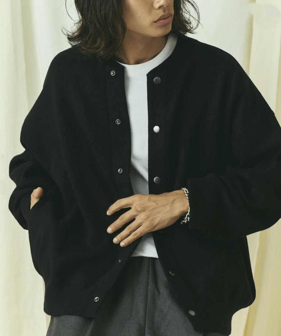 日本直送 限量版 FREAK'S STORE SweatLike Knit Crew Neck Snap Cardigan - HLY & CHOCCICO