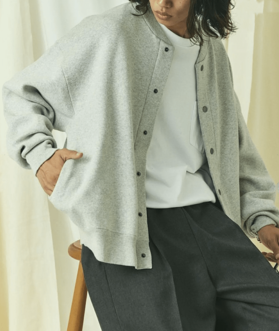 日本直送 限量版 FREAK'S STORE SweatLike Knit Crew Neck Snap Cardigan - HLY & CHOCCICO