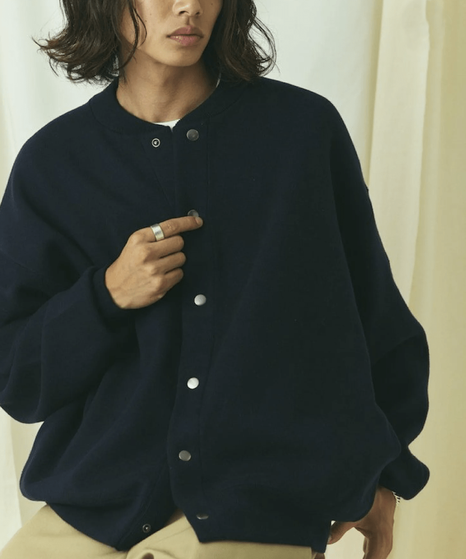 日本直送 限量版 FREAK'S STORE SweatLike Knit Crew Neck Snap Cardigan - HLY & CHOCCICO