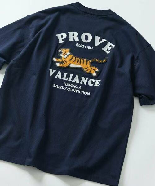 日本直送FS TIGER Big Silhouette Back Design Embroidery Crew Neck Tee HLY & CHOCCICO