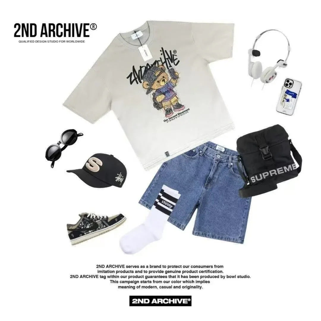 韓國直送🇰🇷 2ND ARCHIVE Bear Street Style T-shirt - HLY & CHOCCICO