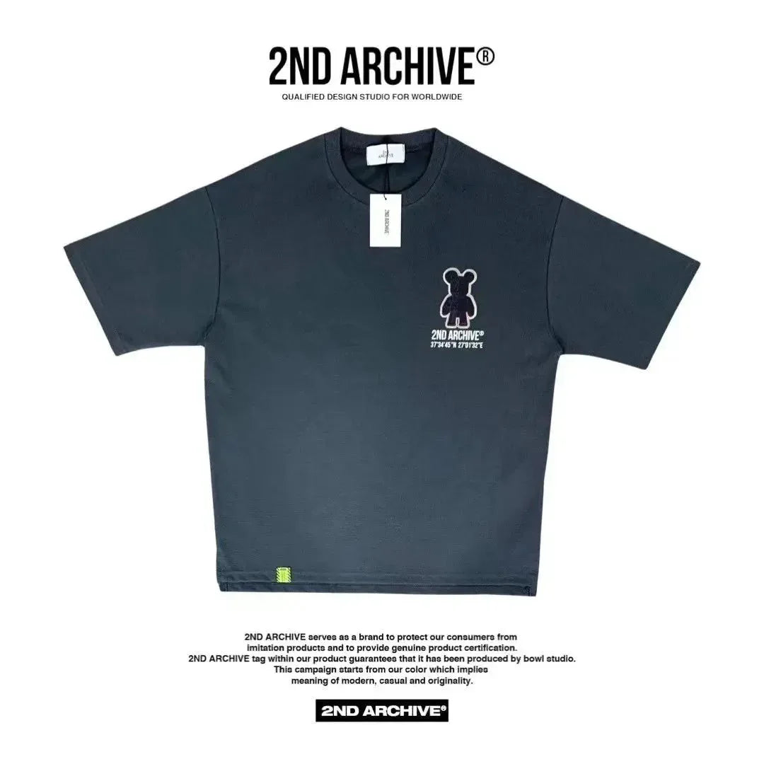 韓國直送🇰🇷 2ND ARCHIVE Half Bear T-shirt - 4 Color - HLY & CHOCCICO