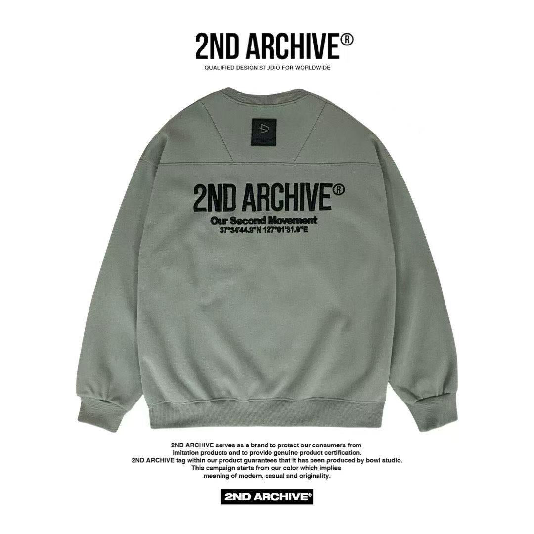 韓國直送🇰🇷 2ND ARCHIVE Logo Embroidered Sweatshirt HLY & CHOCCICO