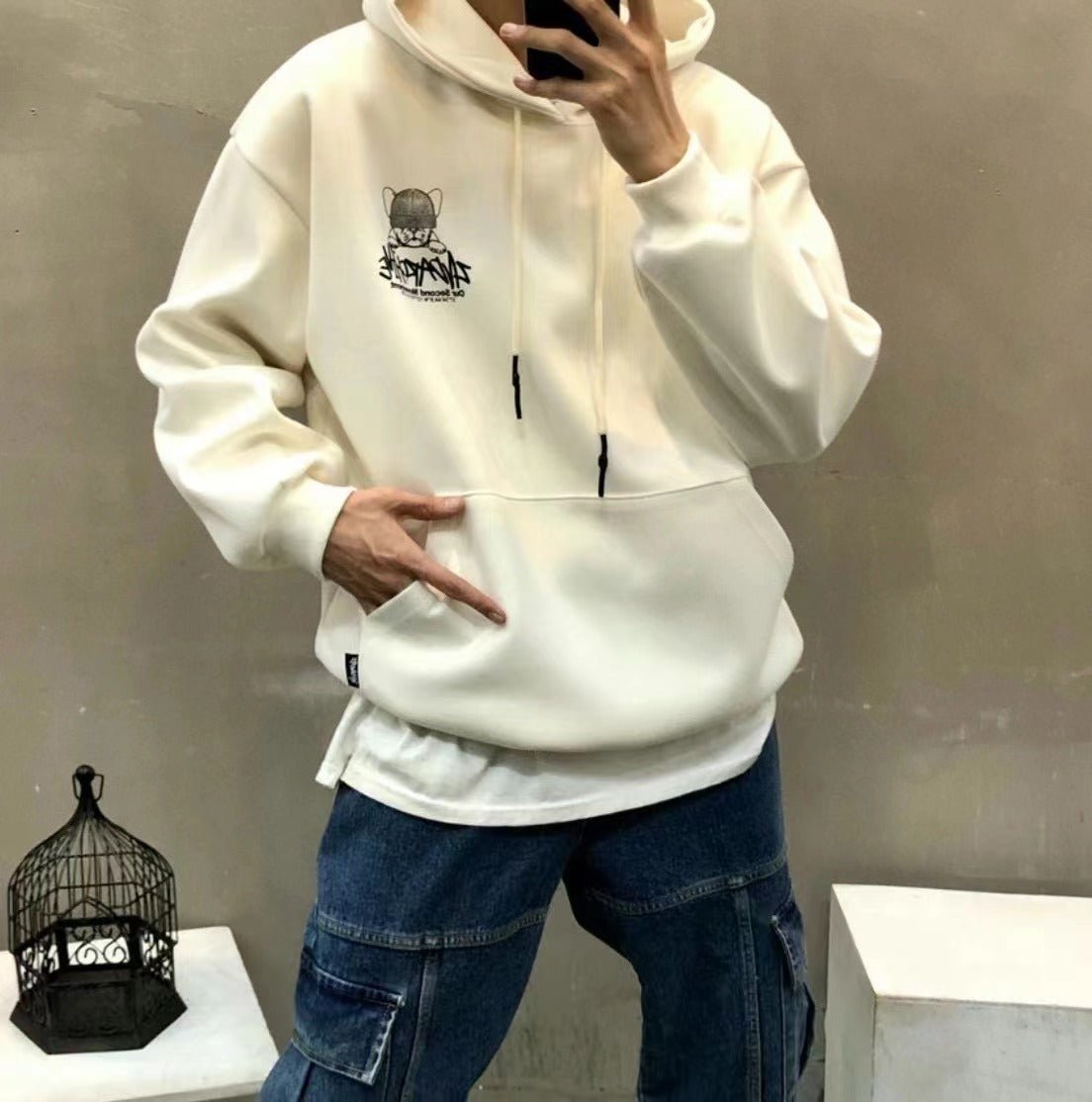 韓國直送🇰🇷 2ND ARCHIVE Sotch Beanie Buldog Hoodie - HLY & CHOCCICO