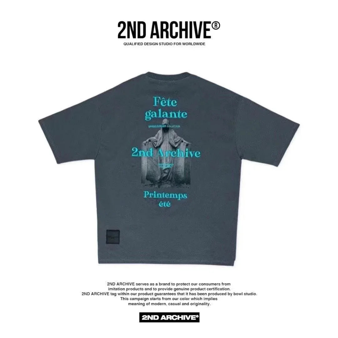 韓國直送🇰🇷 2ND ARCHIVE Statue 3D embroidery T-shirt- 3 Color - HLY & CHOCCICO