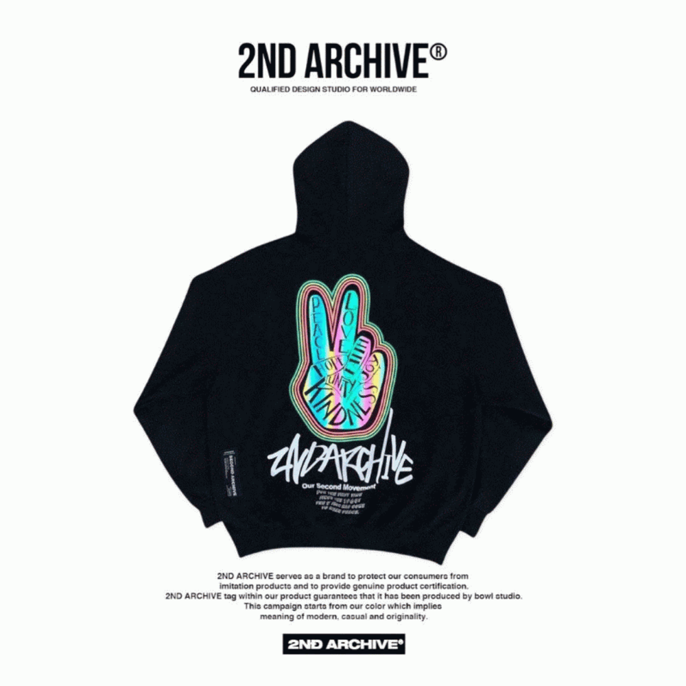 韓國直送🇰🇷 2ND ARCHIVE V Finger Hoodie HLY & CHOCCICO