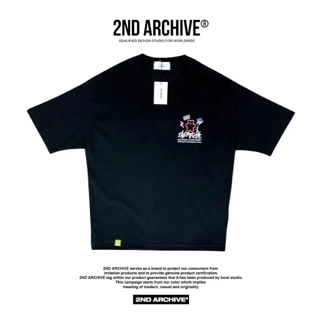 韓國直送🇰🇷 2ND ARCHIVE Vibe Bear Scotch T-shirt -3 Color - HLY & CHOCCICO
