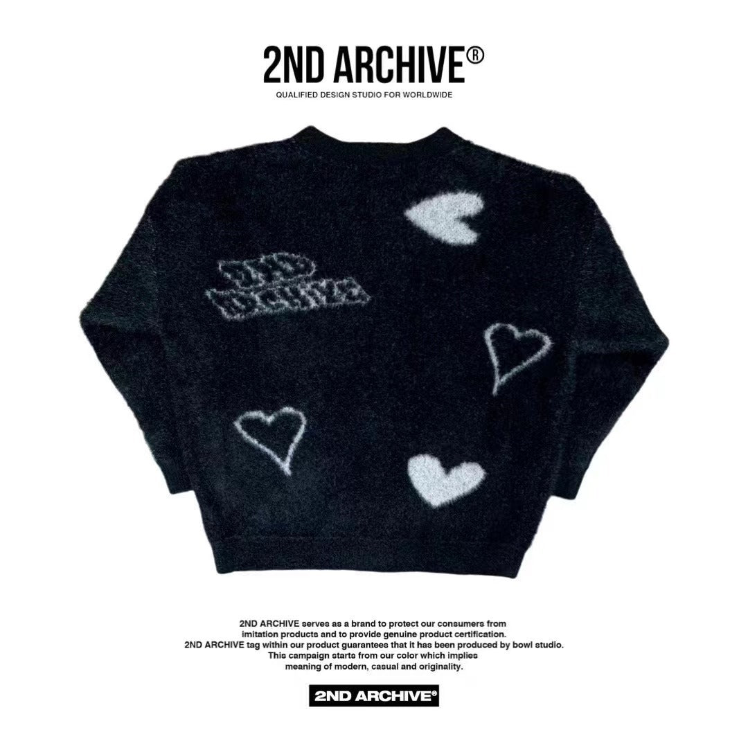 韓國直送🇰🇷 2ND ARCHIVE Full Heart Cardigan - HLY & CHOCCICO