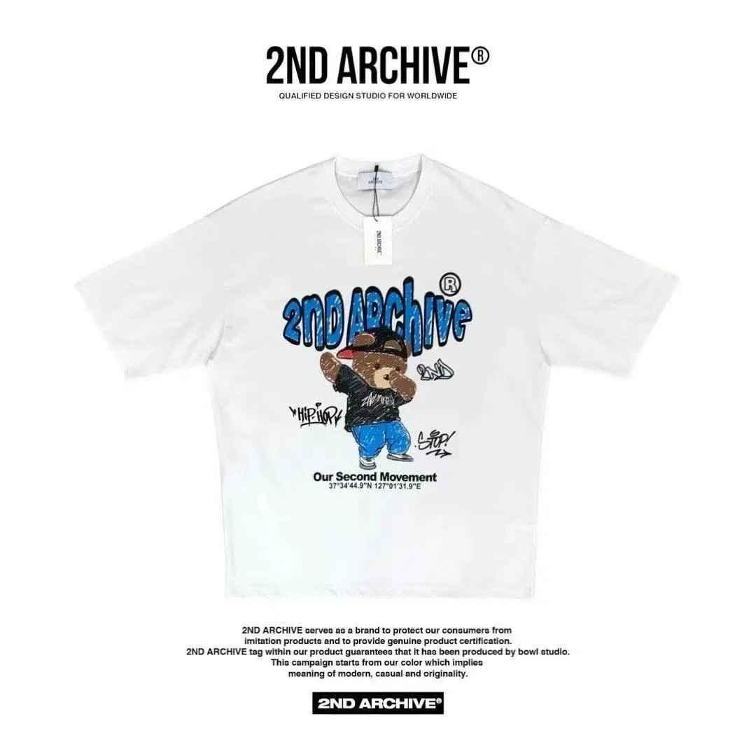 🇰🇷韓國直送🇰🇷 2ND ARCHIVE Swg Crayon Bear T-shirt -4 Color