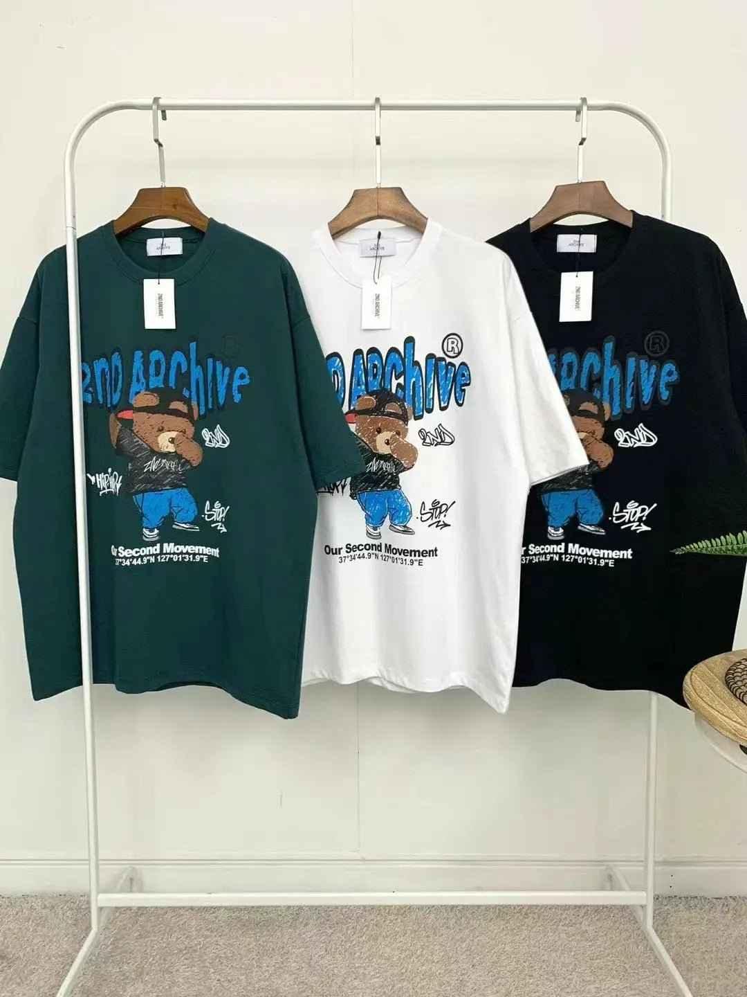 🇰🇷韓國直送🇰🇷 2ND ARCHIVE Swg Crayon Bear T-shirt -4 Color