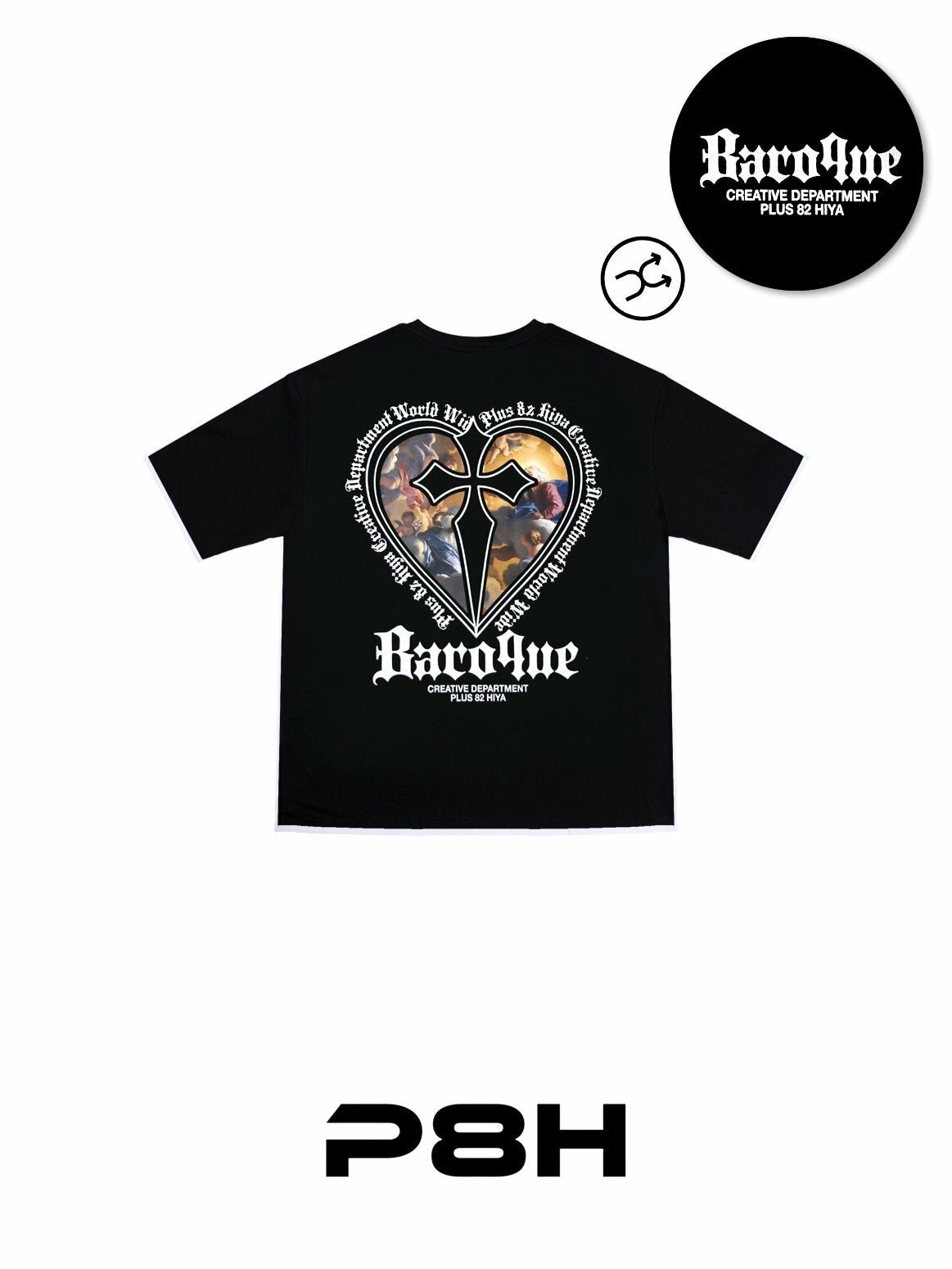 韓國直送 PLUS 82 HIYA Heart Baroque Short Sleeve - HLY & CHOCCICO