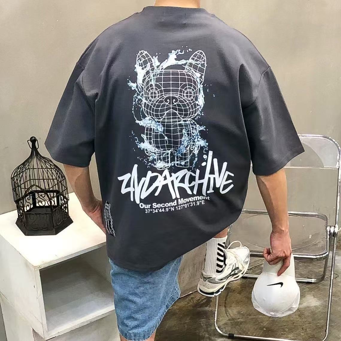 🇰🇷韓國直送🇰🇷 2ND ARCHIVE Water Line Buldog Tee HLY & CHOCCICO