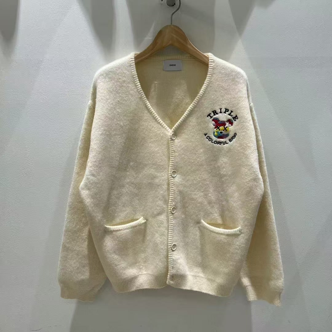 韓國直送Baron Triple Embroidery Cardigan - HLY & CHOCCICO