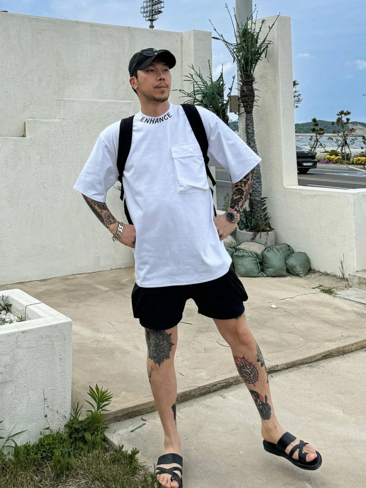 【一口價$295/件】🇰🇷韓國直送🇰🇷 PLUS 82 HIYA Line pocket Short Sleeve -2 Color - HLY & CHOCCICO