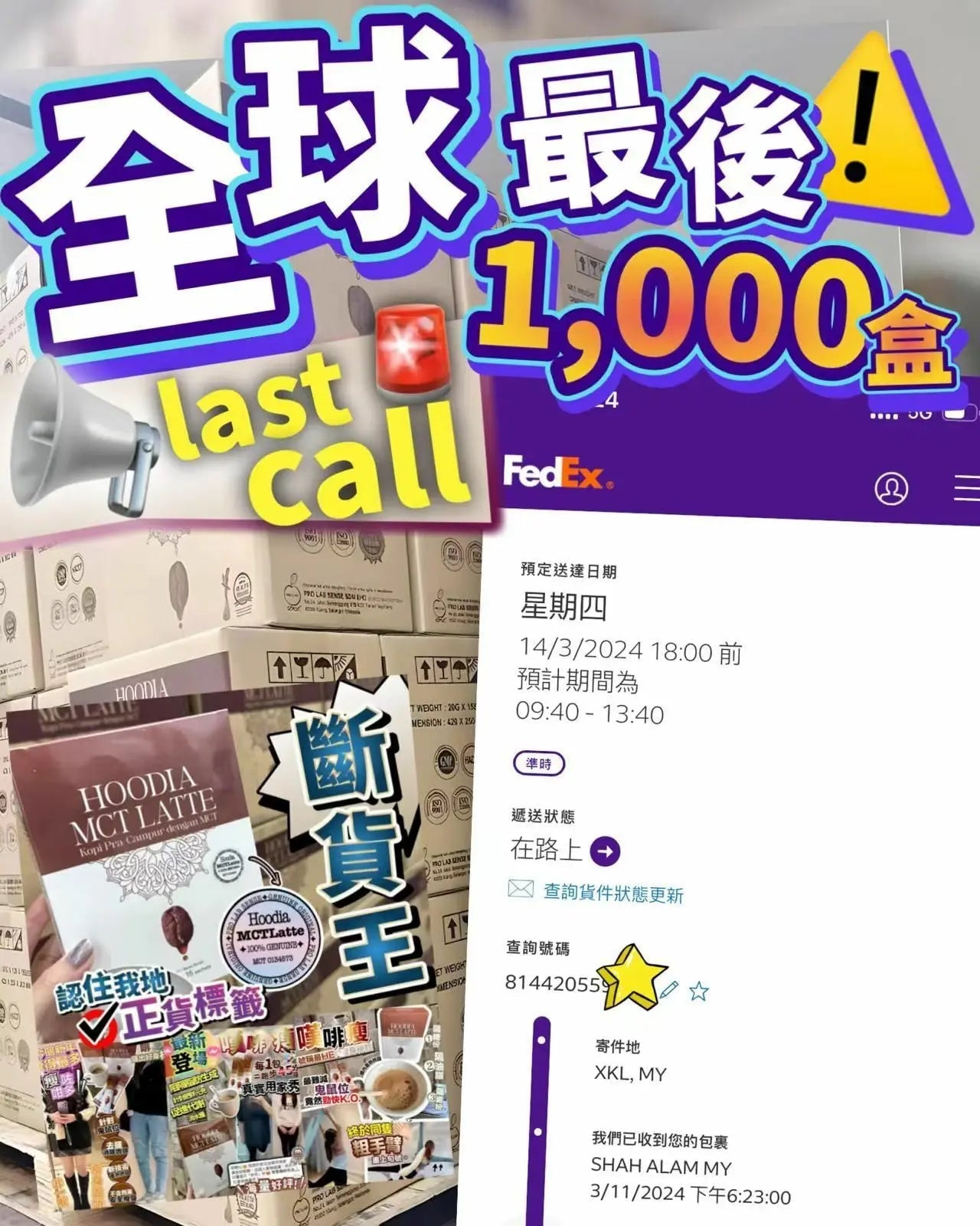 HOODIA MCT LATTE MCT 嘆啡瘦☕️ - HLY & CHOCCICO