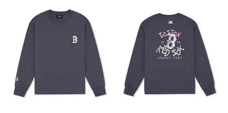 MLB Unisex Basic Street Big Logo Long Sleeve Tee - HLY & CHOCCICO