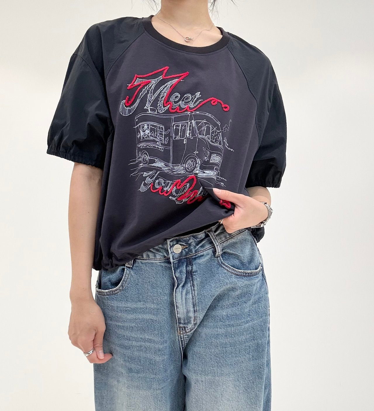 韓國直送Meet Drawstring Tee