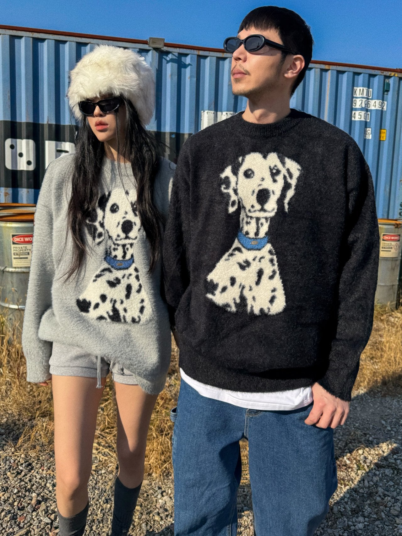 韓國直送 PLUS 82 HIYA Popchon Dalmatian Knit - HLY & CHOCCICO