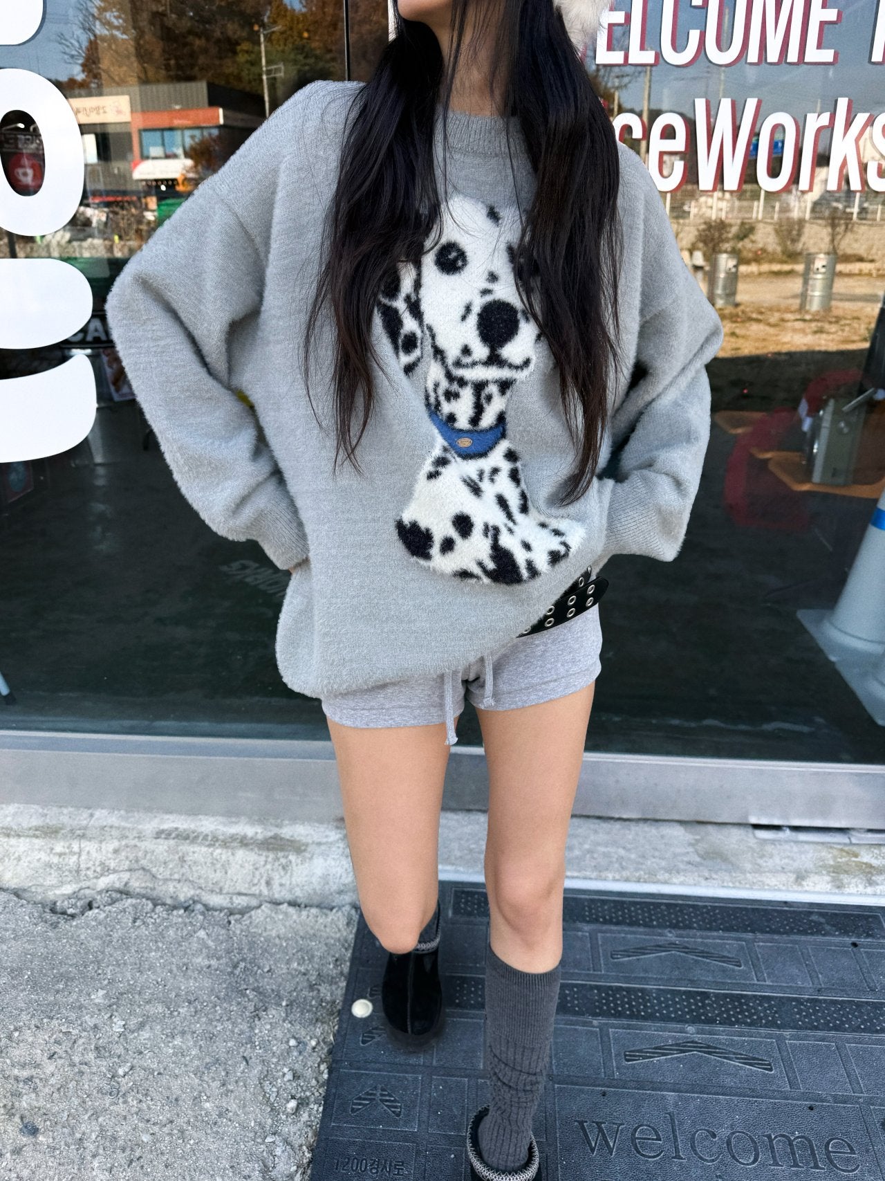 韓國直送 PLUS 82 HIYA Popchon Dalmatian Knit - HLY & CHOCCICO